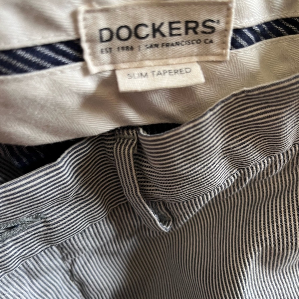 Men's Gray Striped Pants